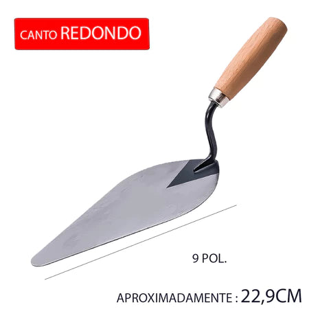 Colher de Pedreiro Profissional Reta ou Oval Aço Forjado Vários Tamanhos | LMR Ferramentas