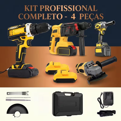 Kit Brushless 4 em 1 68V Sem Fio com 2 Baterias | LMR Ferramentas