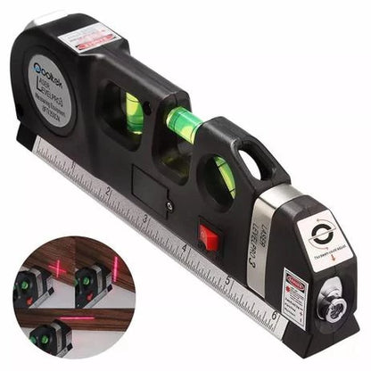Nível Laser Profissional com Trena 2,5m 3 Estágios Level Pro3 | LMR Ferramentas