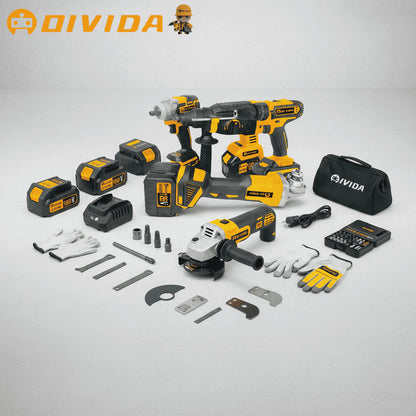 Kit Ferramentas Elétricas 4 Peças 128V Profissional Completo | LMR Ferramentas