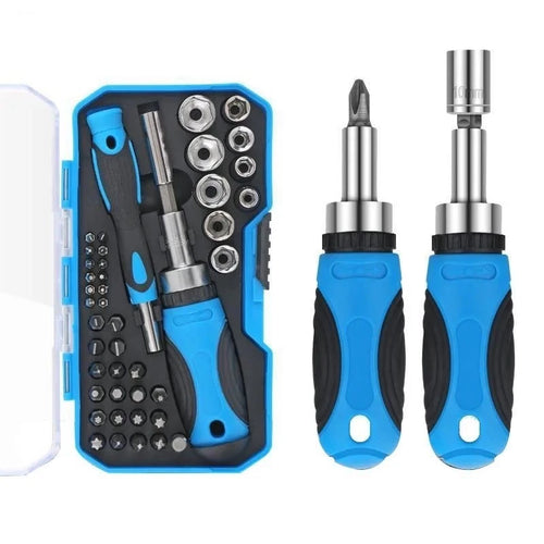 Kit Chave Catracada com Bits e Soquetes 44 Peças Profissional | LMR Ferramentas