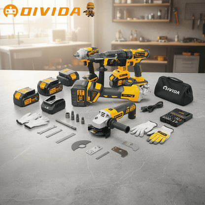 Kit Ferramentas Elétricas 4 Peças 128V Profissional Completo | LMR Ferramentas