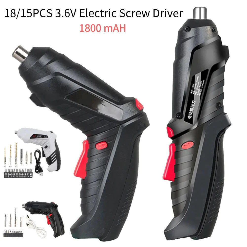 Parafusadeira Elétrica Sem Fio 4,8V Kit 48 Peças com Maleta e USB | LMR Ferramentas