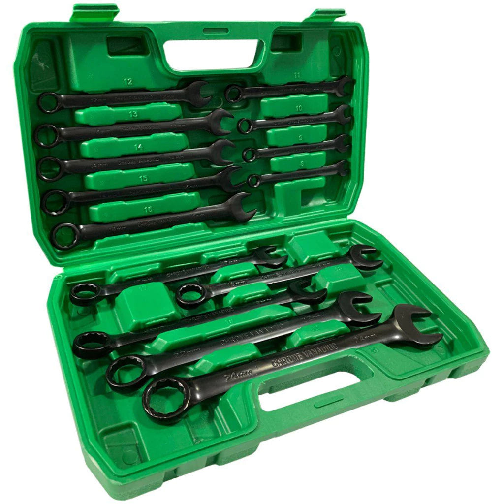Kit Chaves Combinadas 8 a 24mm Profissional em Aço Cromo Vanádio com Maleta | LMR Ferramentas