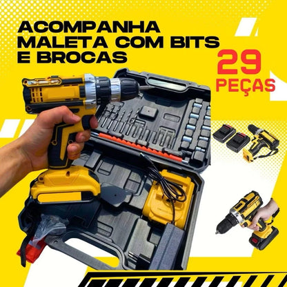Furadeira Parafusadeira Impacto 18V/21V/48V com ou sem Maleta + Bateria | LMR Ferramentas