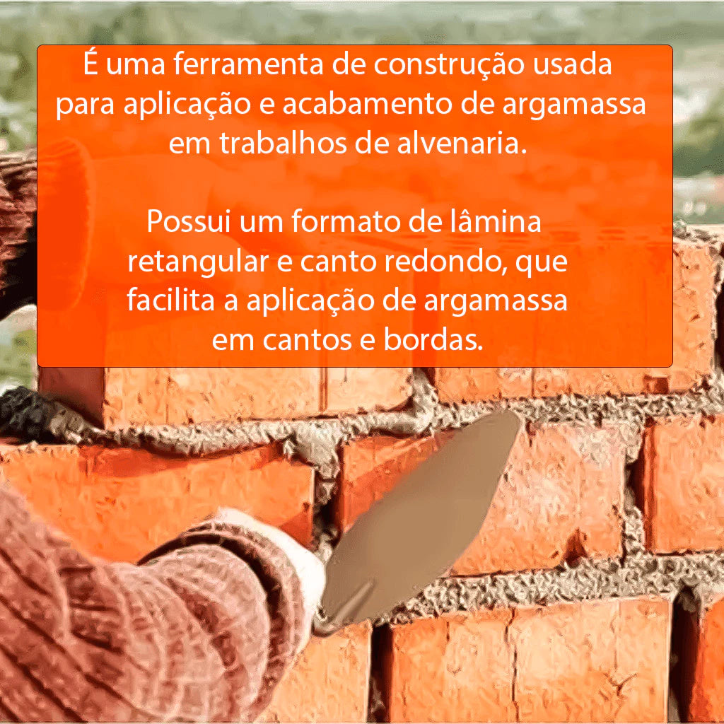 Colher de Pedreiro Profissional Reta ou Oval Aço Forjado Vários Tamanhos | LMR Ferramentas