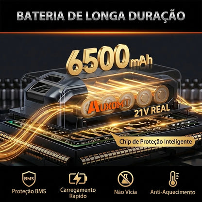 Furadeira Parafusadeira Impacto 21V 120Nm Profissional Kit 29 Peças + 2 Baterias | LMR Ferramentas