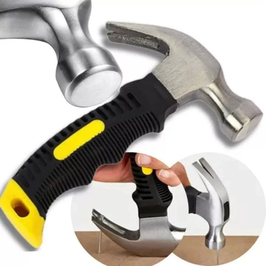 Mini Martelo 16cm Cabo Emborrachado Reforçado Compacto Profissional | LMR Ferramentas