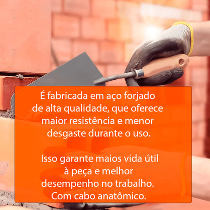 Colher de Pedreiro Profissional Reta ou Oval Aço Forjado Vários Tamanhos | LMR Ferramentas