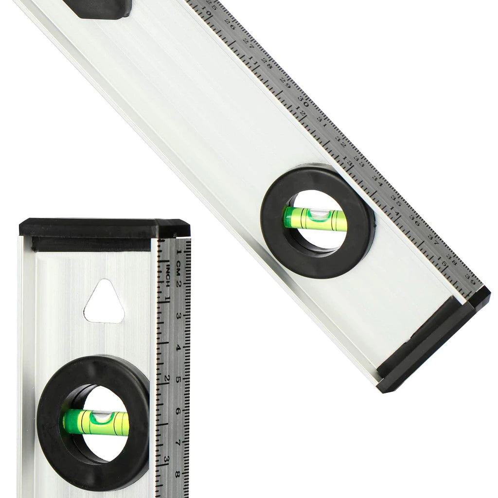 Nível de Mão Alumínio 30cm 3 Bolhas Alta Precisão Profissional | LMR Ferramentas