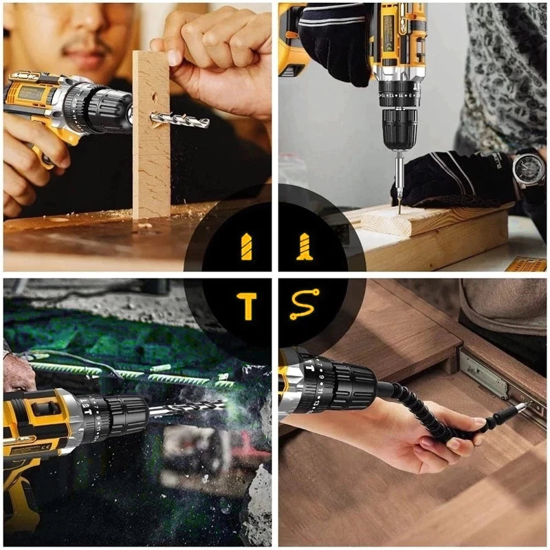 Furadeira Parafusadeira 48V Impacto Sem Fio + Kit Completo com Maleta | LMR Ferramentas