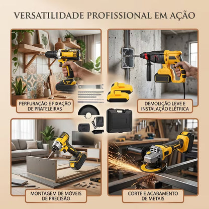 Kit Brushless 4 em 1 68V Sem Fio com 2 Baterias | LMR Ferramentas