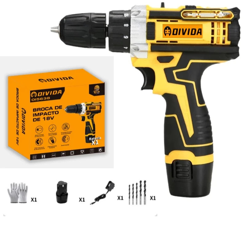 Furadeira Parafusadeira Impacto 18V/21V/48V com ou sem Maleta + Bateria | LMR Ferramentas