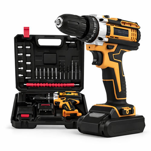 Furadeira Parafusadeira 21V com Impacto + 2 Baterias e Kit Completo | LMR Ferramentas