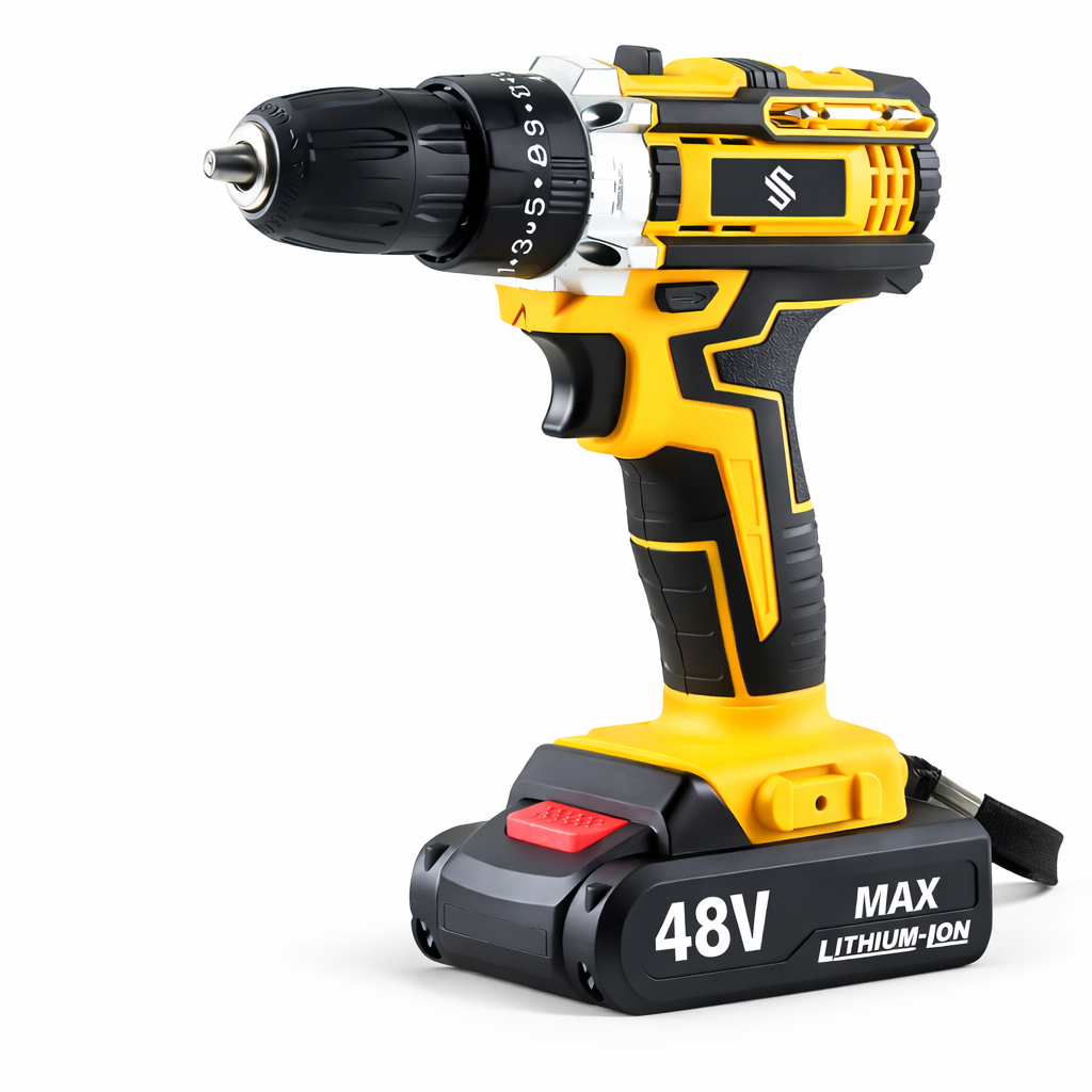 Furadeira Parafusadeira 48V Impacto + 2 Baterias e Kit Completo com Eixo Flexível | LMR Ferramentas