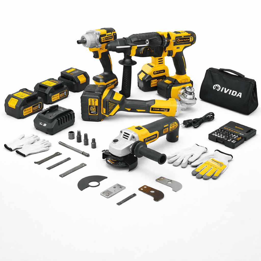 Kit Ferramentas Elétricas 4 Peças 128V Profissional Completo | LMR Ferramentas