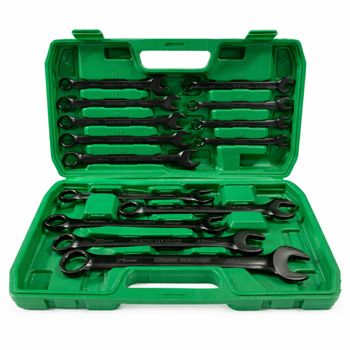 Kit Chaves Combinadas 8 a 24mm Profissional em Aço Cromo Vanádio com Maleta | LMR Ferramentas