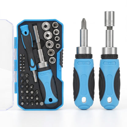 Kit Chave Catracada com Bits e Soquetes 44 Peças Profissional | LMR Ferramentas